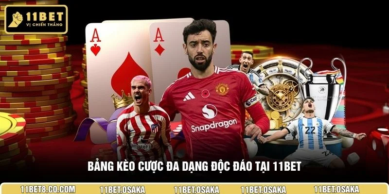 Bảng kèo cược đa dạng độc đáo tại 11BET